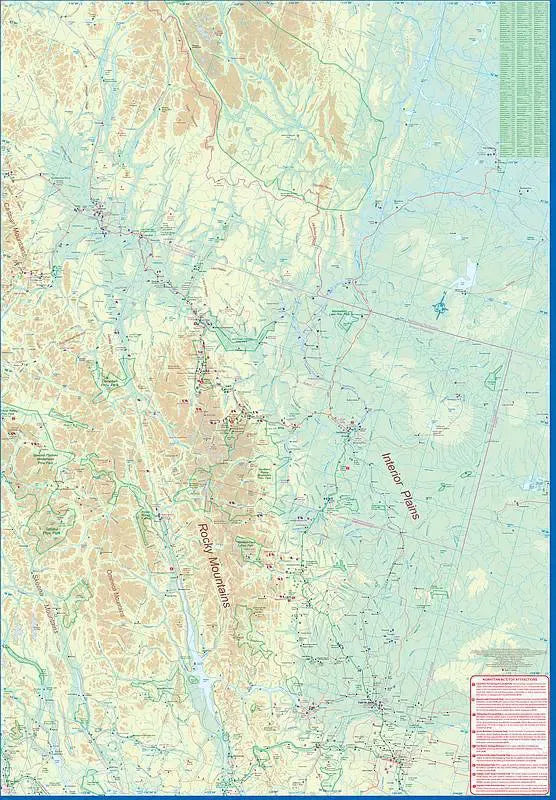 British Columbia, North Travel Map