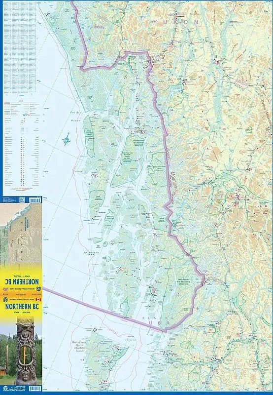 British Columbia, North Travel Map