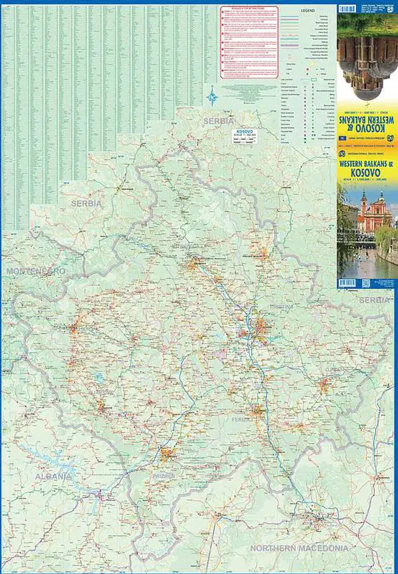 Kosovo & Western Balkans Travel Map