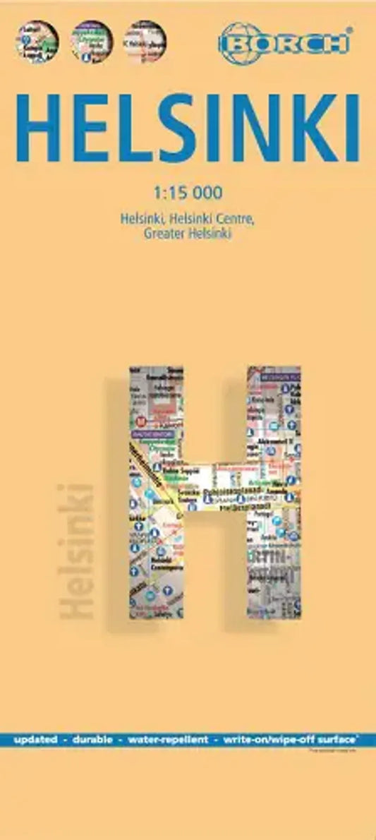 Helsinki Laminated City Street Map l Borch