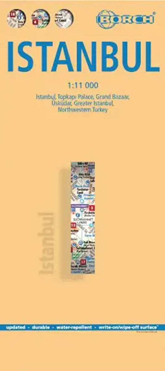 Istanbul Laminated City Street Map l Borch