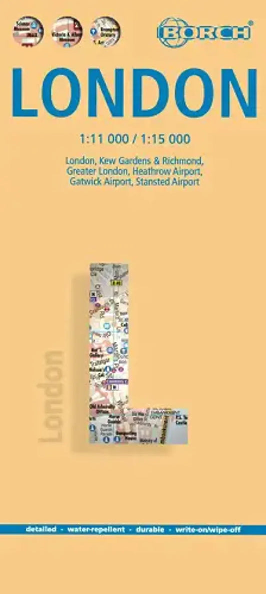 London Laminated City Street Map l Borch