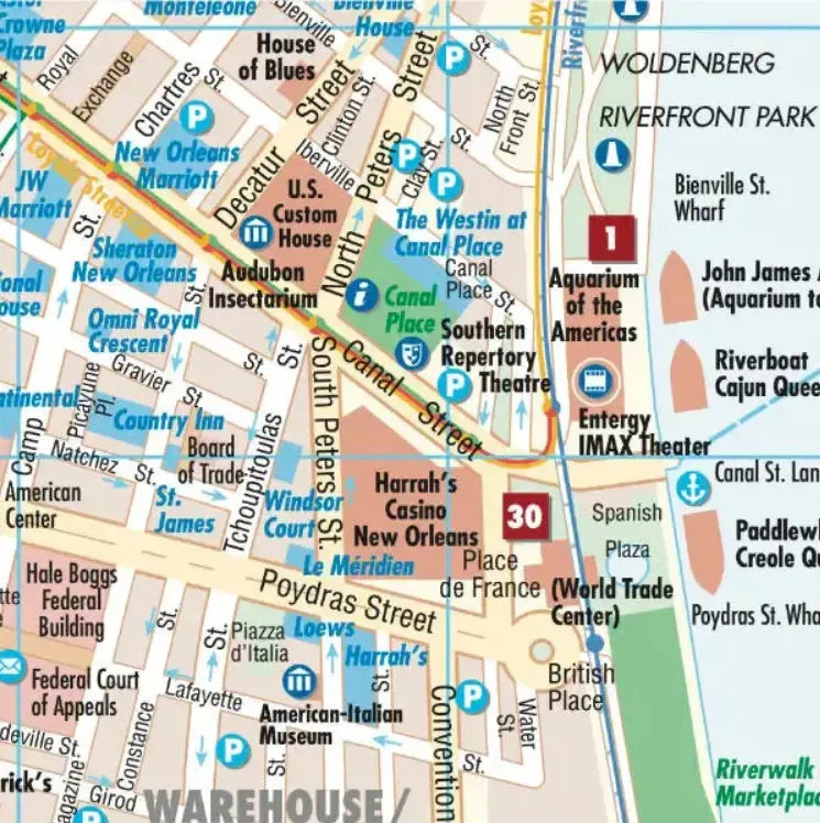 New Orleans Laminated City Street Map l Borch