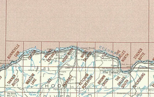 Hood River OR Area 1:24K USGS Topo Maps