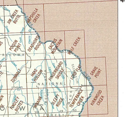 Grangeville Area 1:24K USGS Topo Maps