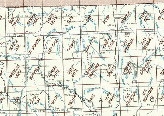 Wallowa Area 1:24K USGS Topo Maps