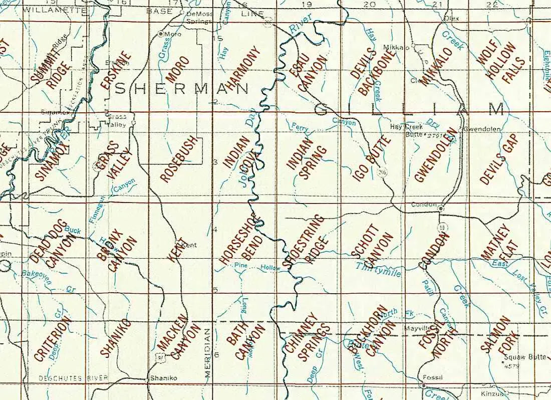 Condon Area 1:24K USGS Topo Maps