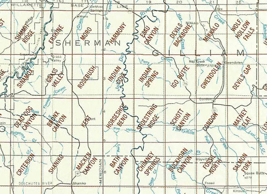 Condon Area 1:24K USGS Topo Maps