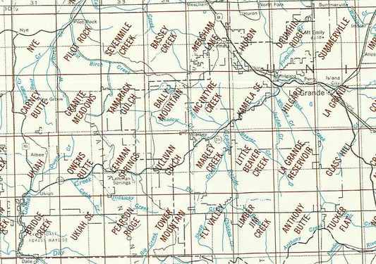 La Grande Area 1:24K USGS Topo Maps