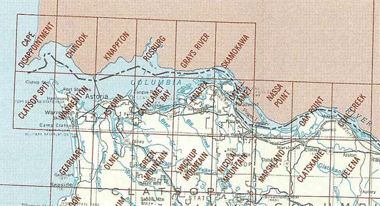Astoria OR Area 1:24K USGS Topo Maps