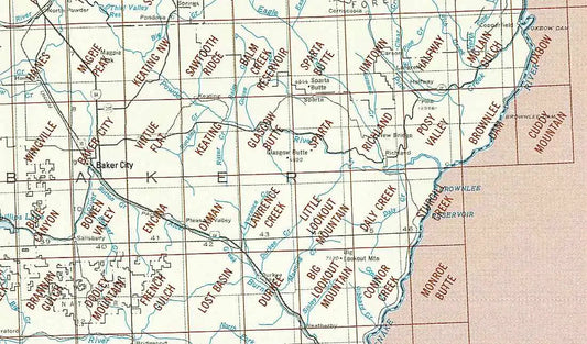 Baker Area 1:24K USGS Topo Maps