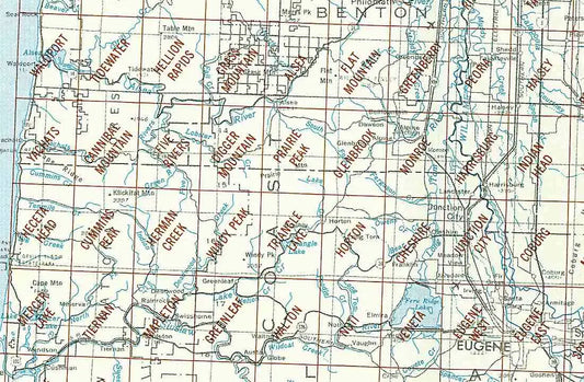 Eugene Area 1:24K USGS Topo Maps