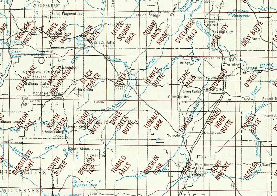 Bend Area 1:24K USGS Topo Maps