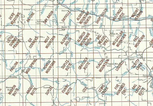 Dayville Area 1:24K USGS Topo Maps