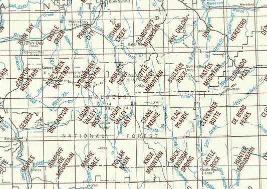 John Day Area 1:24K USGS Topo Maps
