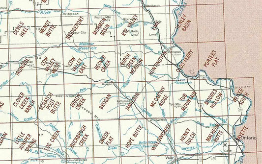 Brogan Area 1:24K USGS Topo Maps