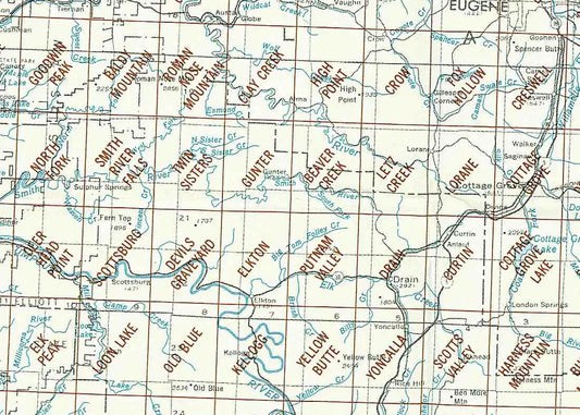 Cottage Grove Area 1:24K USGS Topo Maps