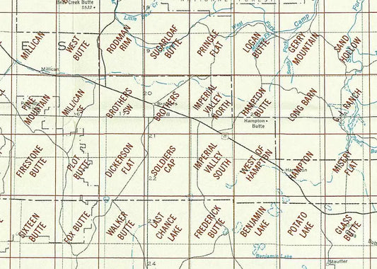 Brothers Area 1:24K USGS Topo Maps