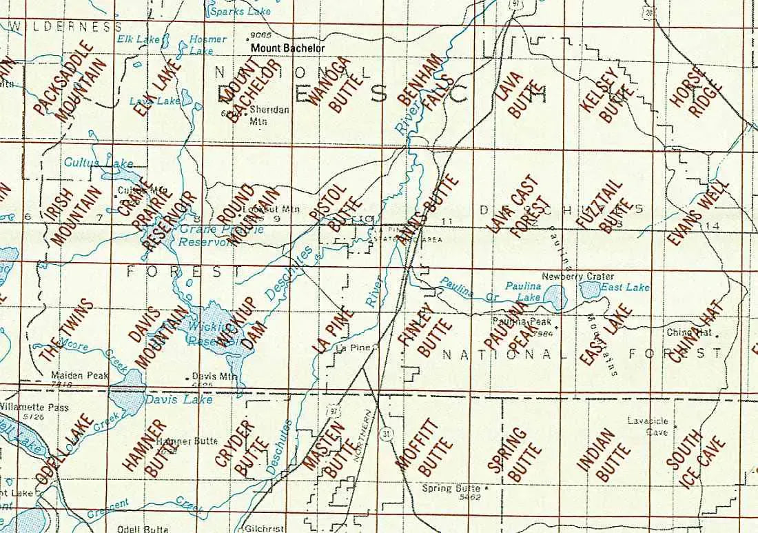 La Pine Area 1:24K USGS Topo Maps