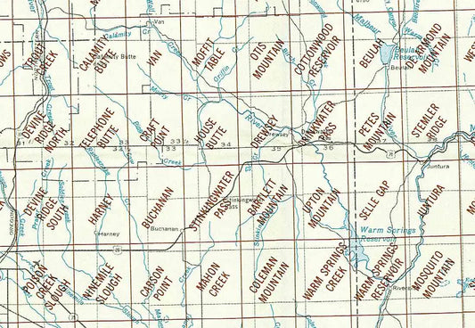 Stinking Water Mountains Area 1:24K USGS Topo Maps