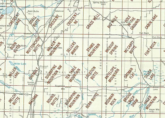 Crescent Area 1:24K USGS Topo Maps