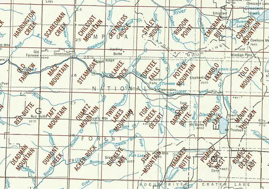 Diamond Lake Area 1:24K USGS Topo Maps