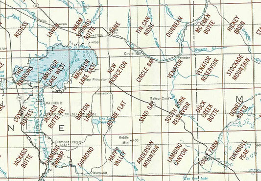 Malheur Lake Area 1:24K USGS Topo Maps