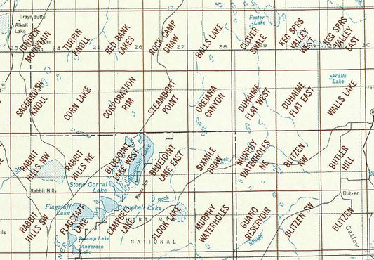 Bluejoint Lake Area 1:24K USGS Topo Maps