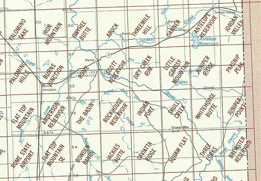 Jordan Valley Area 1:24K USGS Topo Maps