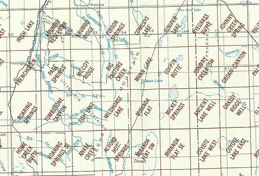 Steens Mountain Area 1:24K USGS Topo Maps