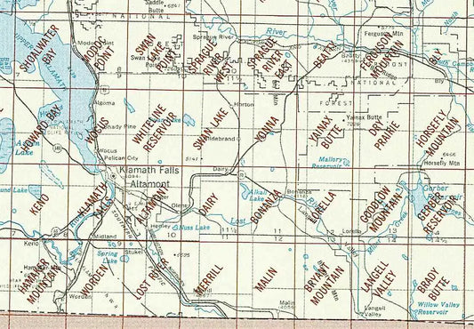 Klamath Falls Area 1:24K USGS Topo Maps