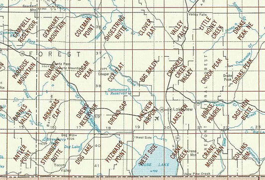 Lakeview Area 1:24K USGS Topo Maps