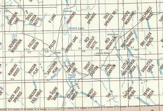 Alvord Lake Area 1:24K USGS Topo Maps