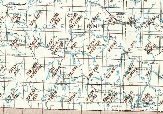 Grants Pass Area 1:24K USGS Topo Maps