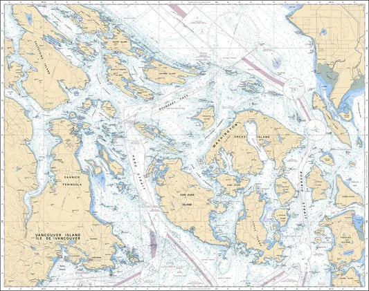 Canadian Chart 3462, Juan de Fuca Strait to Strait of Georgia
