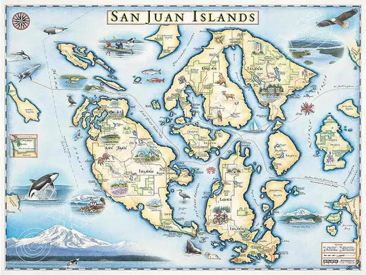 San Juan Islands Hand Drawn Map
