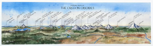 Cascade Range of Oregon Eastern Faces - Watercolor by Elizabeth Person