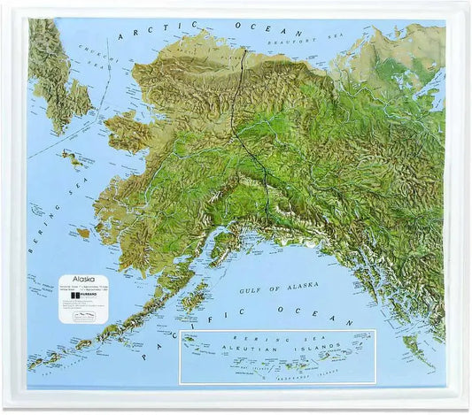 Alaska Raised Relief Map