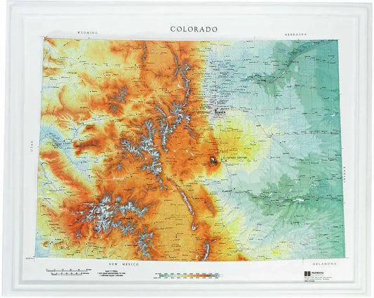 Colorado Raised Relief Map (Raven Colors)