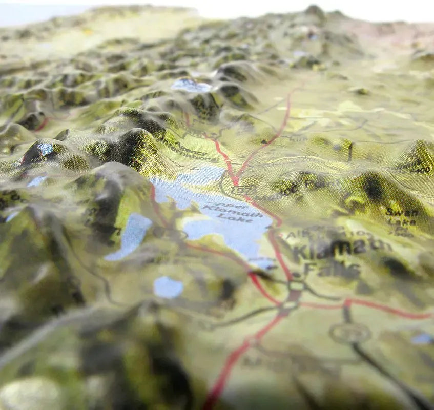 Oregon Raised Relief Map