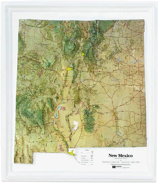 New Mexico Raised Relief Map