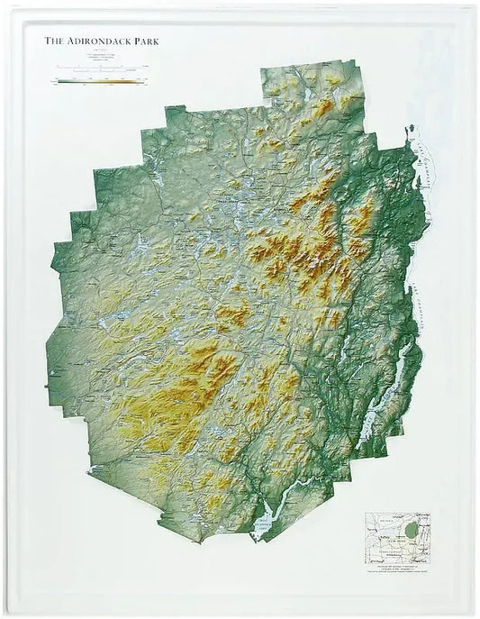 Adirondack Park Raised Relief Map