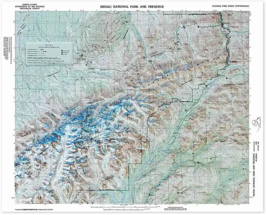 Denali National Park Raised Relief Map