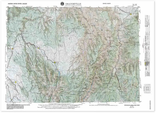 Grangeville Raised Relief Map