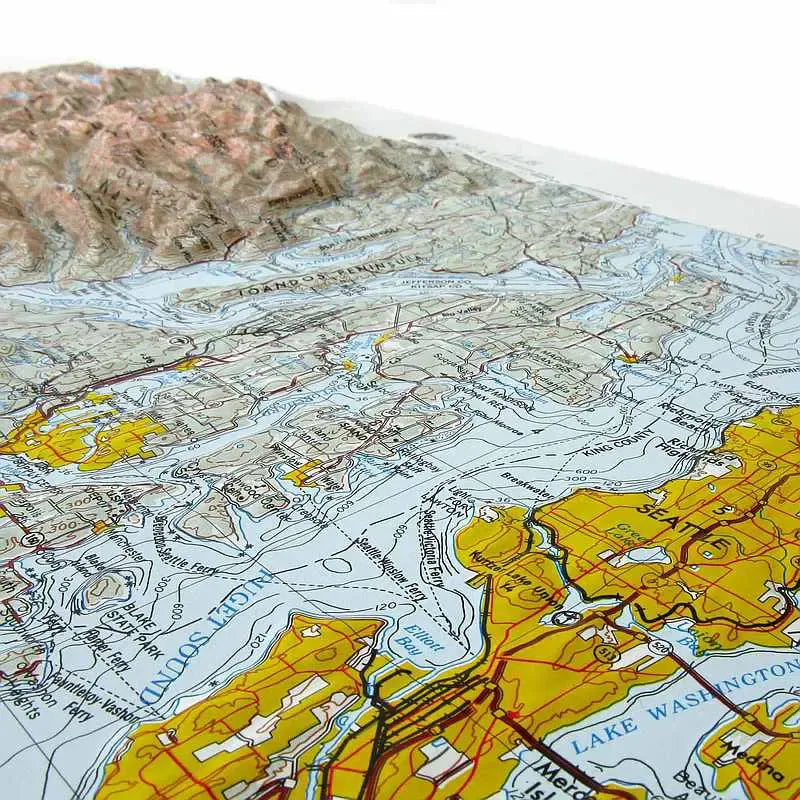 Seattle Raised Relief Map
