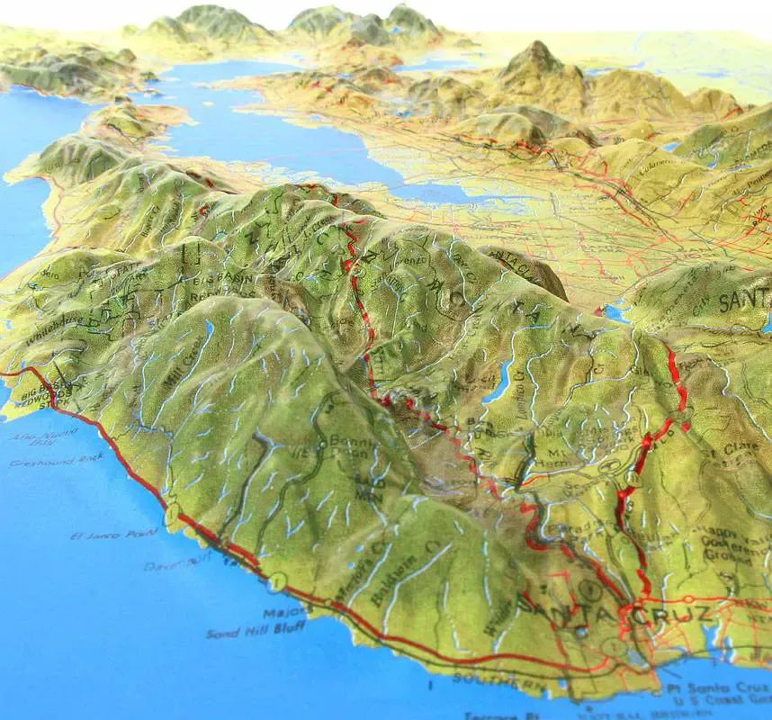 San Francisco Bay Raised Relief Map