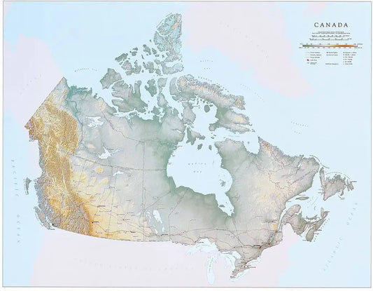Canada Raised Relief Map