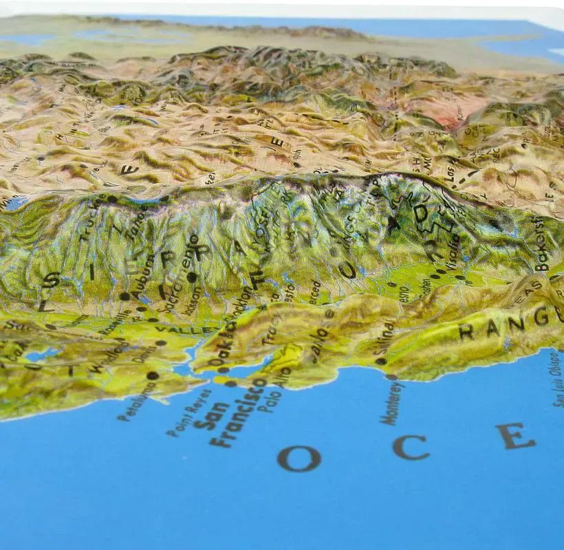 USA Raised Relief Map