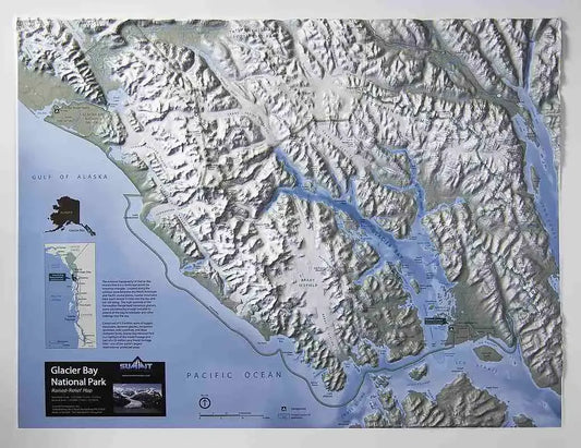 Glacier Bay National Park Raised Relief Map