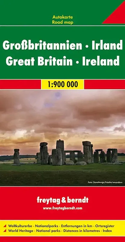 Great Britain Ireland Map by Freytag & Berndt